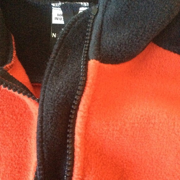 Vintage 90s The North Face Full Zip Rare Red/Black Fleece Jacket Sz S - Picture 10 of 13